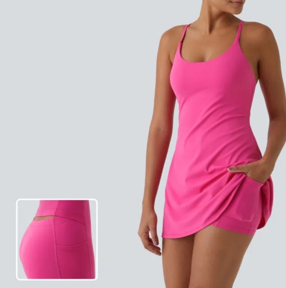 Halara Softlyzero Active Dress Size XL Fuchsia purple